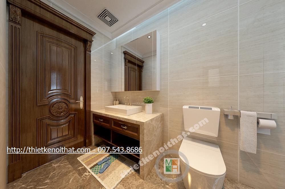 Thiết kế nội thất phòng tắm biệt thự cao cấp tại Nghệ An